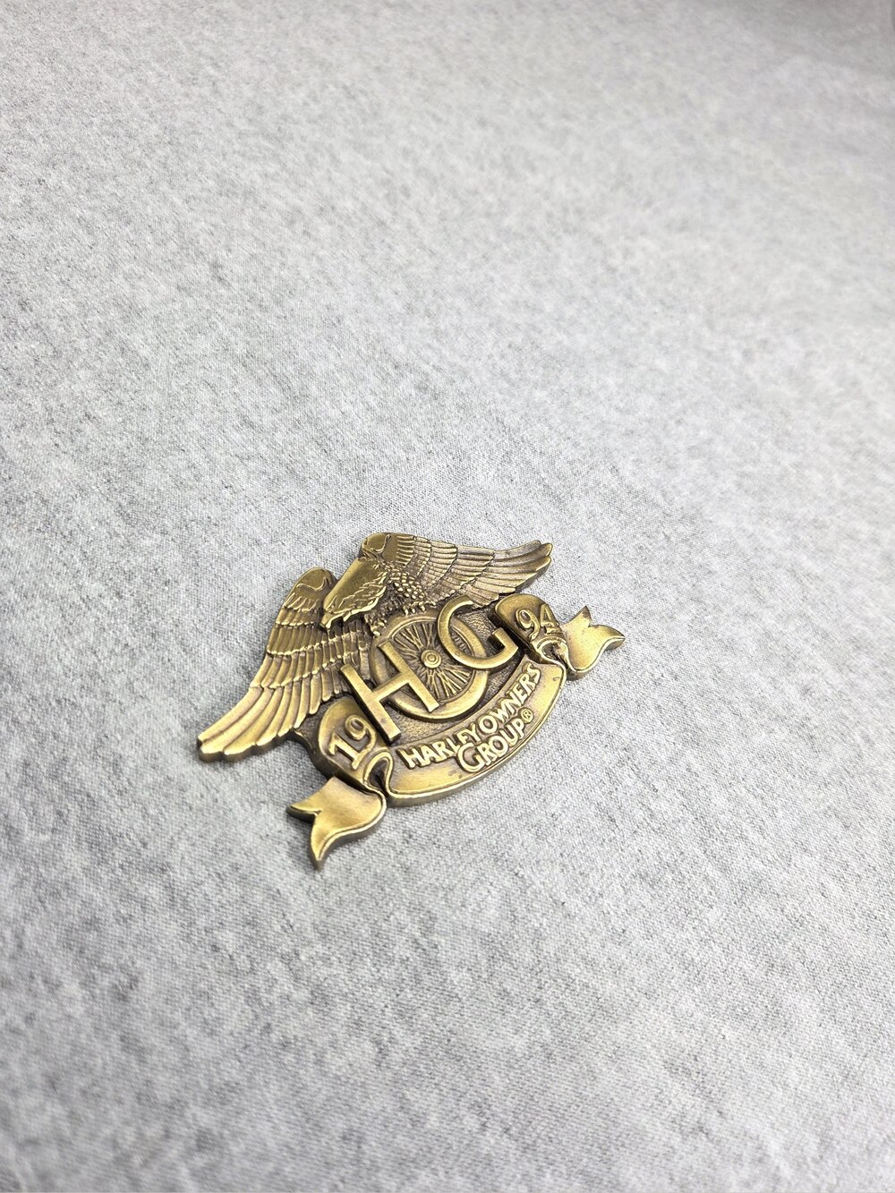 Harley Owners Group HOG 1994 Eagle Medallion Brass In Appreciation - Picture 8 of 8